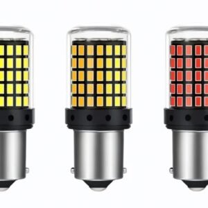 1156A-144 LED w bombillo led blanco de un contacto, luz alta intensidad, función flasheo con tecnologia canbus