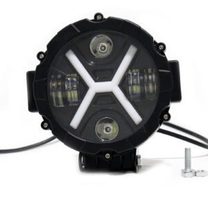 TB-034 FARO 7" redondo antiniebla 4*4 funda negra cocuyo fijo