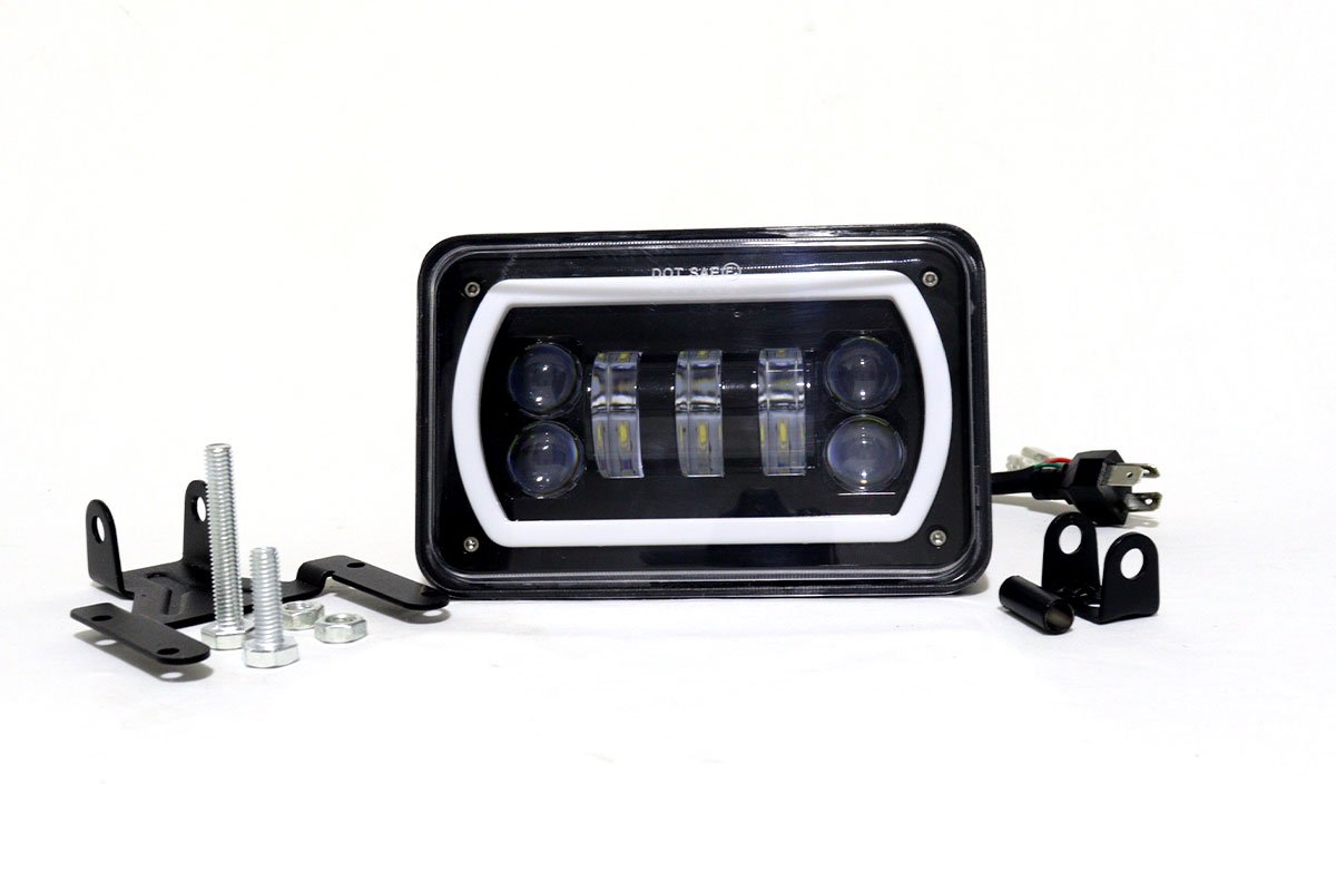 TB-040 FAROLA de lujo kenworth foco 5d funcion altas bajas luz blanca cocuyo y direccional amarilla tipo halo