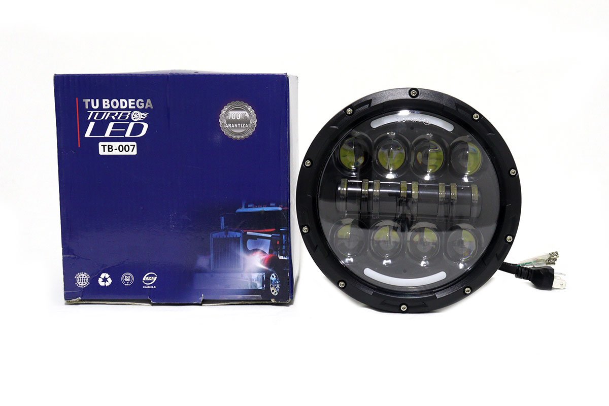 TB-007-7" FARO de lujo de 7 " 40w ojo de angel dual color funcion alta y bajas direccional y estacionaria - Imagen 3