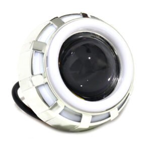 TB-061 W/B proyector tipo tunning redondo lupa con ojo de angel altas bajas y flasheo