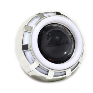 TB-061 W/B proyector tipo tunning redondo lupa con ojo de angel altas bajas y flasheo