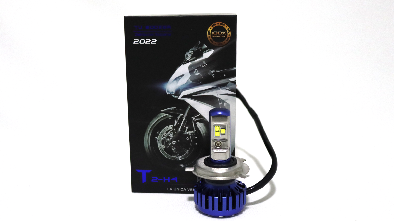 T2-H4 BOMBILLO turbo led, con led cree de alta potencia, función altas y bajas. (presentación individual) - Imagen 3
