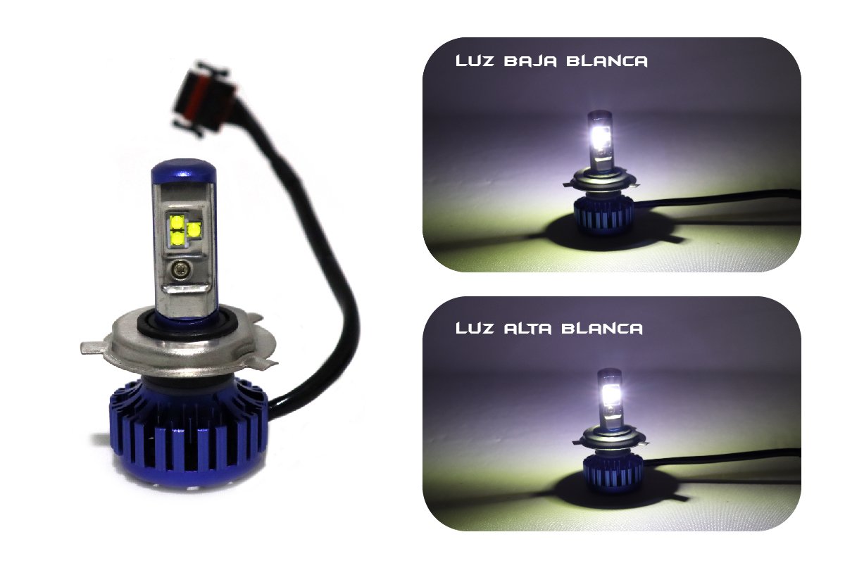 T2-H4 BOMBILLO turbo led, con led cree de alta potencia, función altas y bajas. (presentación individual) - Imagen 2