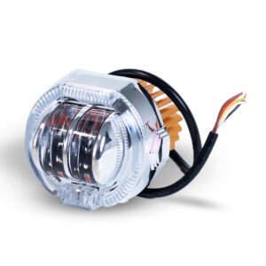 TB-511 B proyector led de 2 lupas con ojo de angel azul,  luz central bicolor