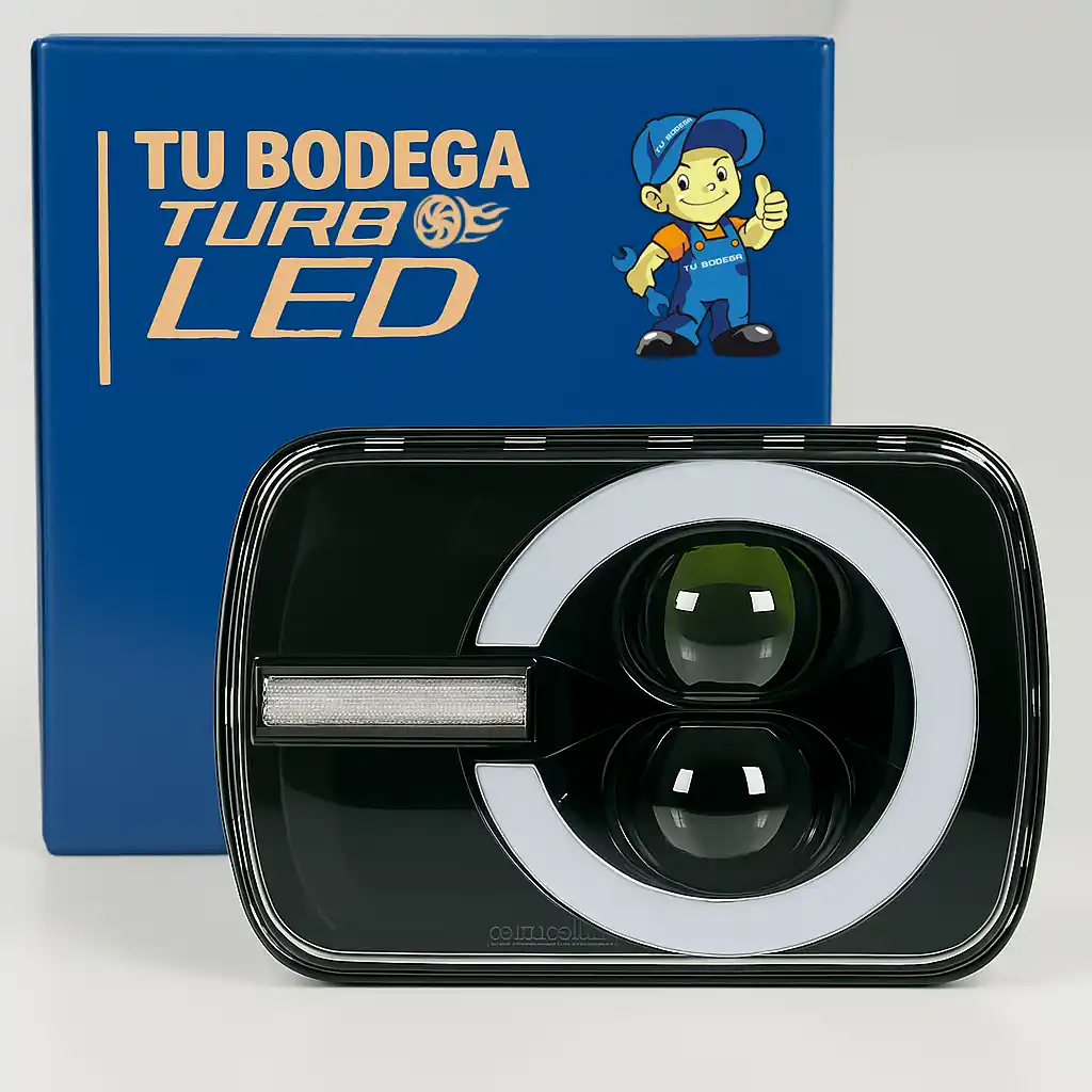 TB-535 UNIDAD led tipo ford bronco, función altas y bajas con cocuyo integrado tipo drl - Imagen 2